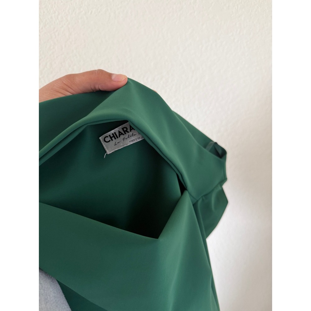Chiara Boni La Petite Robe Green Off Shoulder Long Sleeve A-Line Dress Size 40/S - Picture 9 of 9